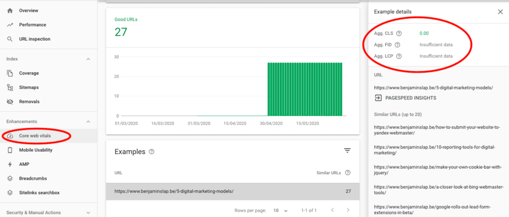 Core Web Vitals Report in Google Search Console